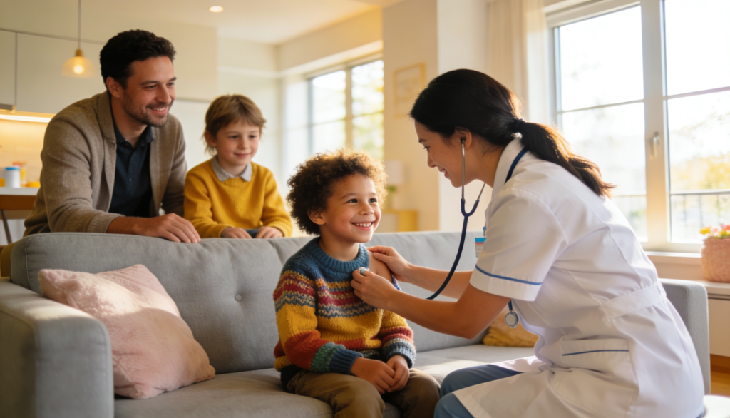 خدمة رعاية الأطفال في المنزل