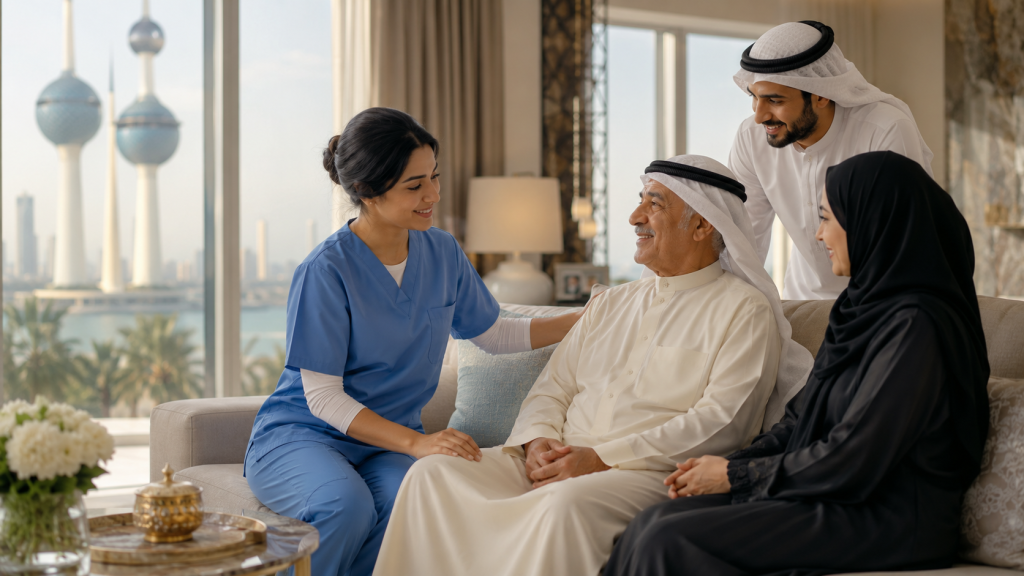 كيف تساعد الرعاية الصحية المنزلية في الكويت على تقليل الضغط على الأسرة؟